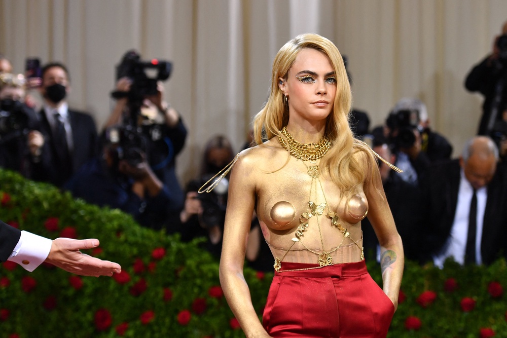 Delevingne at the Met Gala in 2022 (AFP/Getty)
