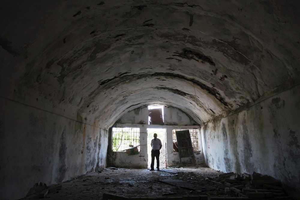 Once communist Albania's most secret military base, the island has opened its bunkers and tunnels to tourists (AFP/Getty)