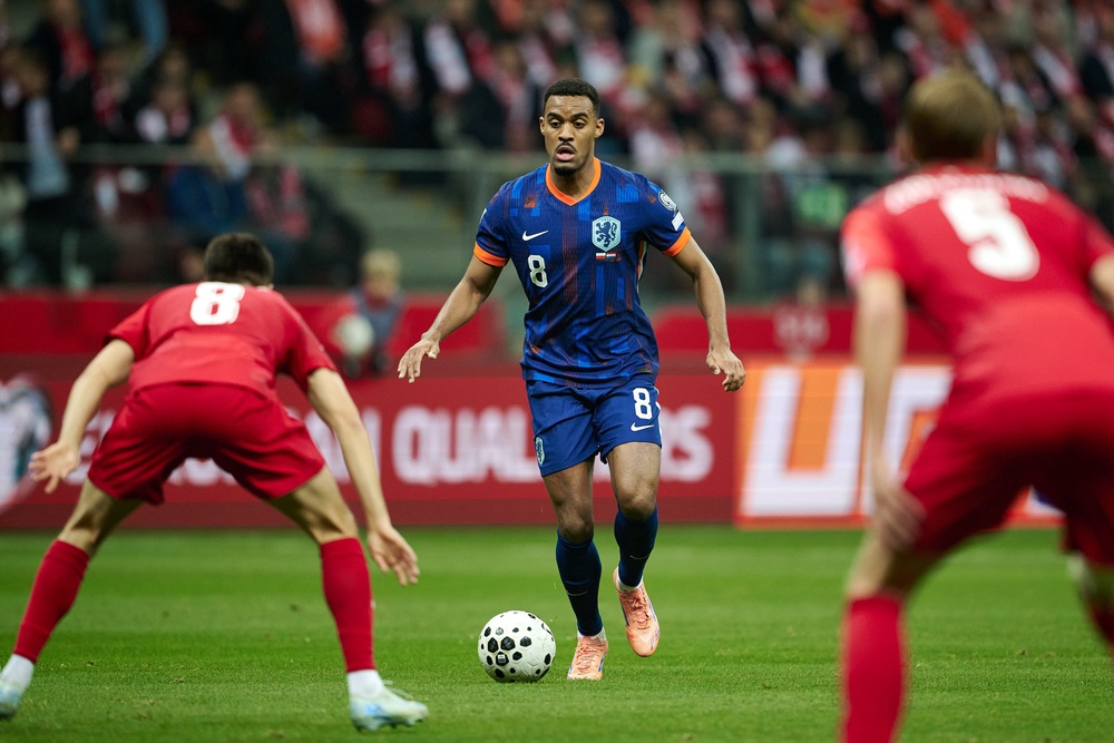 Ryan Gravenberch in World Cup qualifying for Netherlands (Getty)