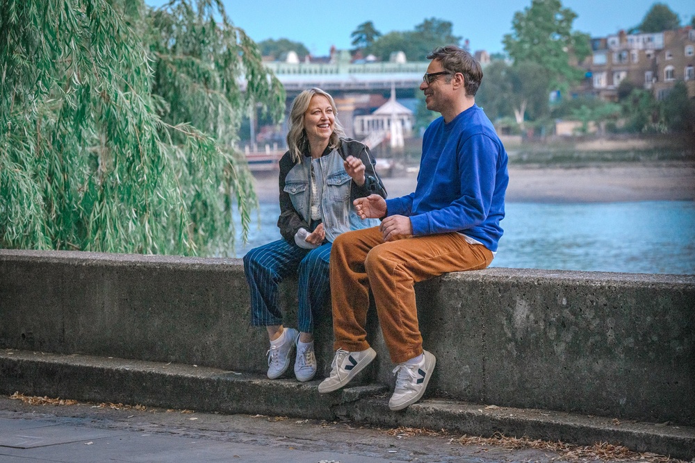 Nicola Walker in ‘Alice and Steve’ with Jermaine Clement (Disney+)