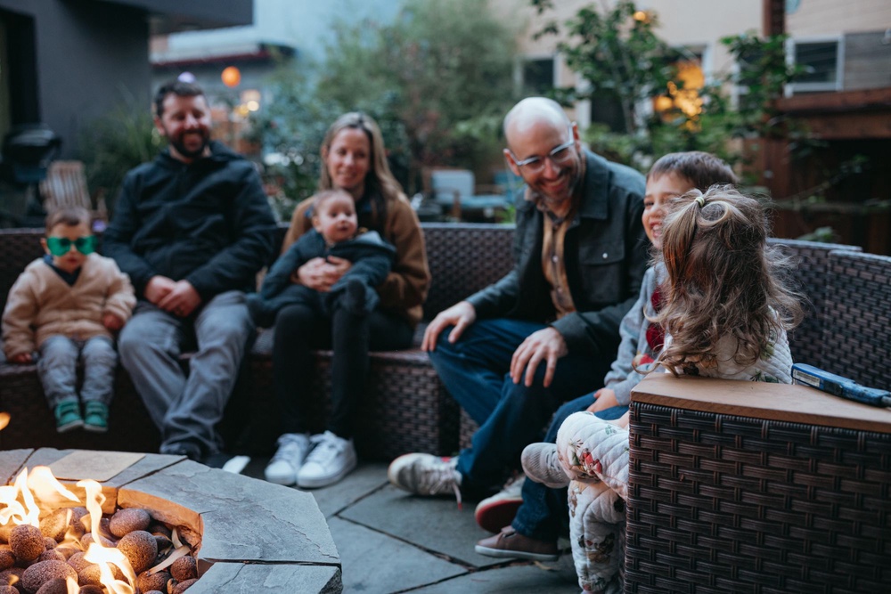 Radish residents gather at the compound. The custom-built compound started with a behavioral scientist's firm declaration that buying a traditional single-family home would lead to isolation (bree.sees.u)