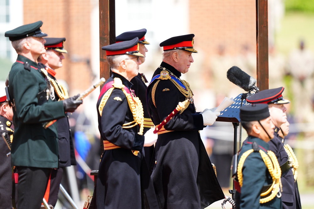The King delivered a speech during the visit (Aaron Chown/PA) (PA Wire)
