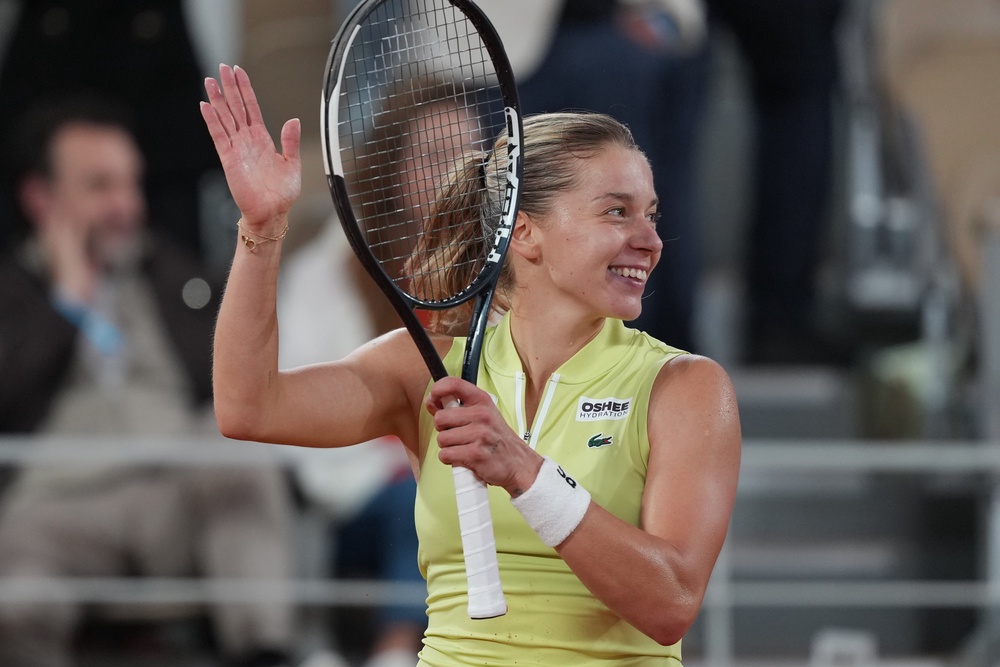 Chwalinska has only dropped one set on her stunning run (AP)