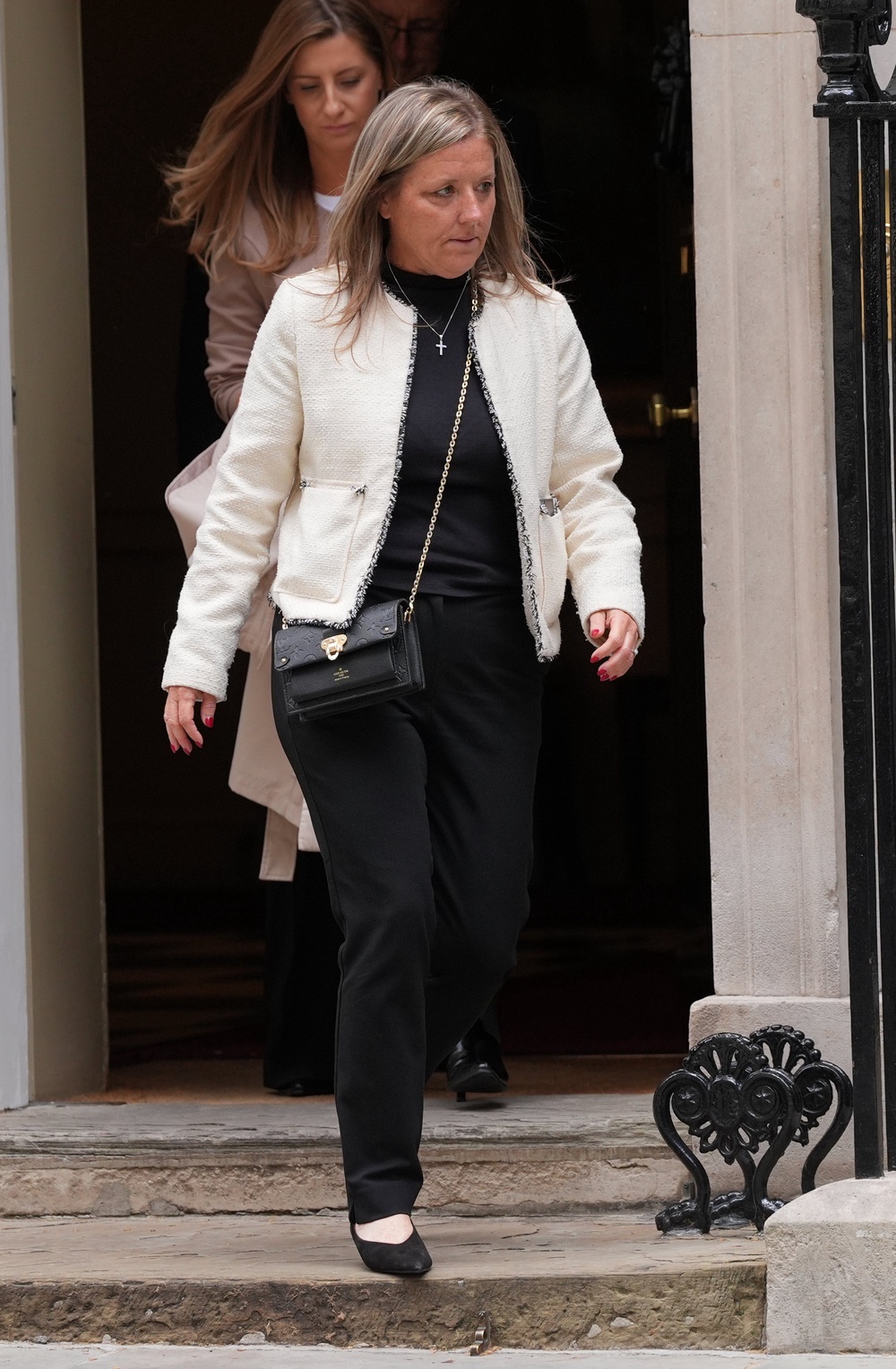 Lucy Ross, the mother of Henry Nowak, leaving No 10 Downing Street (Yui Mok/PA) (PA Wire)