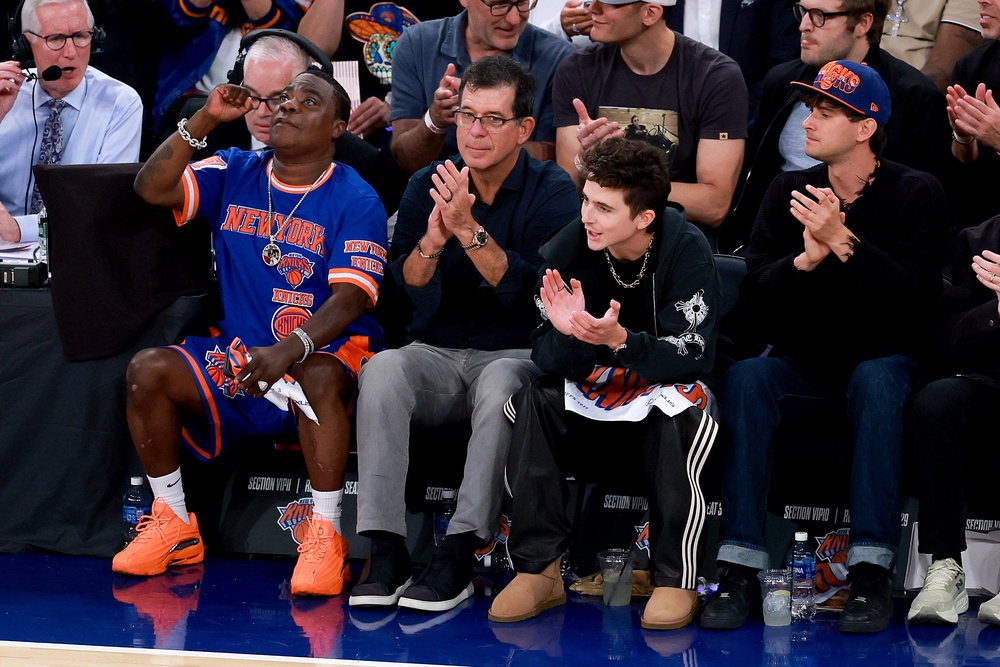 The New York native will be joined at Madison Square Garden in Manhattan by Knicks superfans, filmmaker Spike Lee and actor Timothee Chalamet (Getty Images)