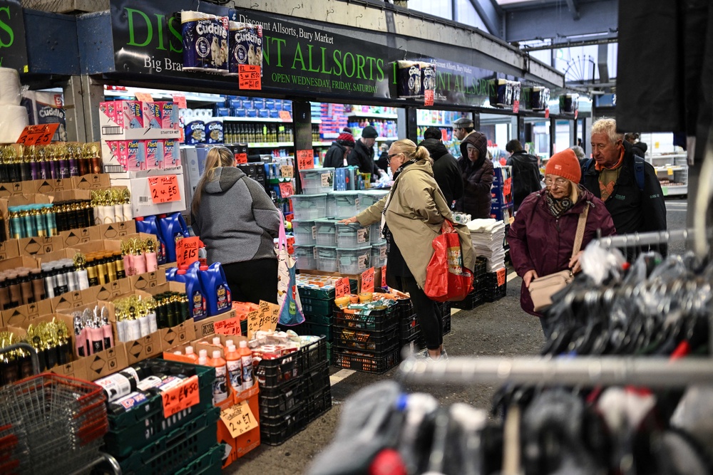 Shoppers visit Bury Market, Greater Manchester (AFP/Getty)
