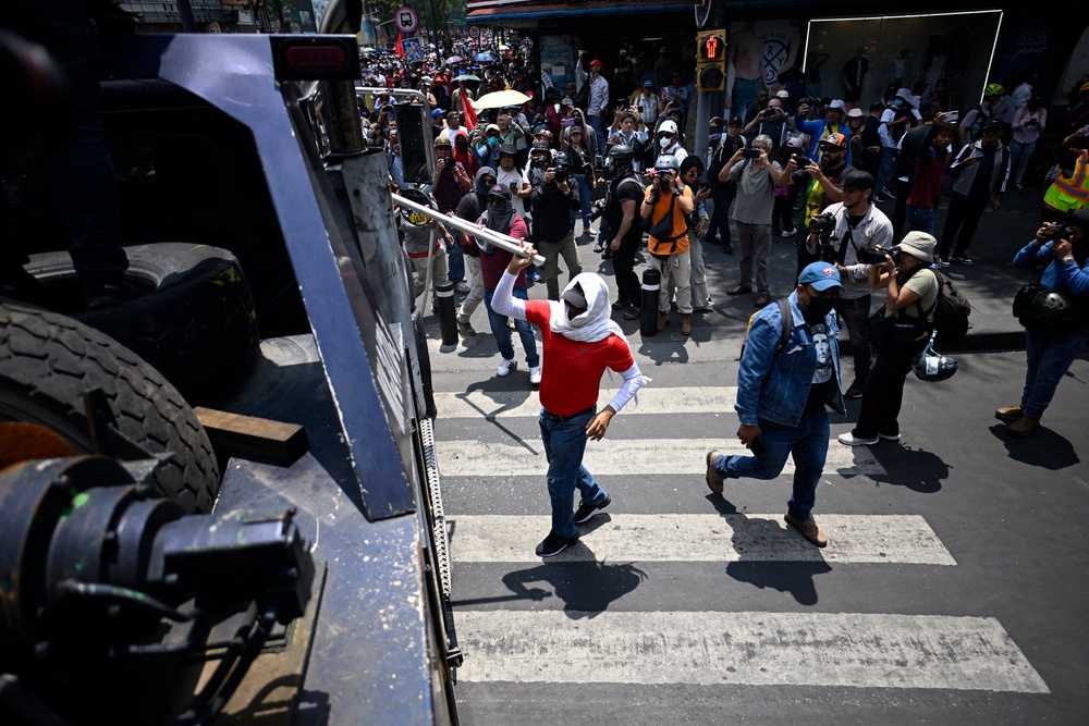Mexico has seen protests in the days ahead of the World Cup (AFP/Getty)