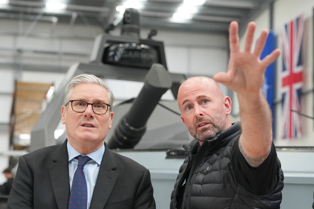 Sir Keir made the commitment during a visit to drone manufacturer Stark in Swindon