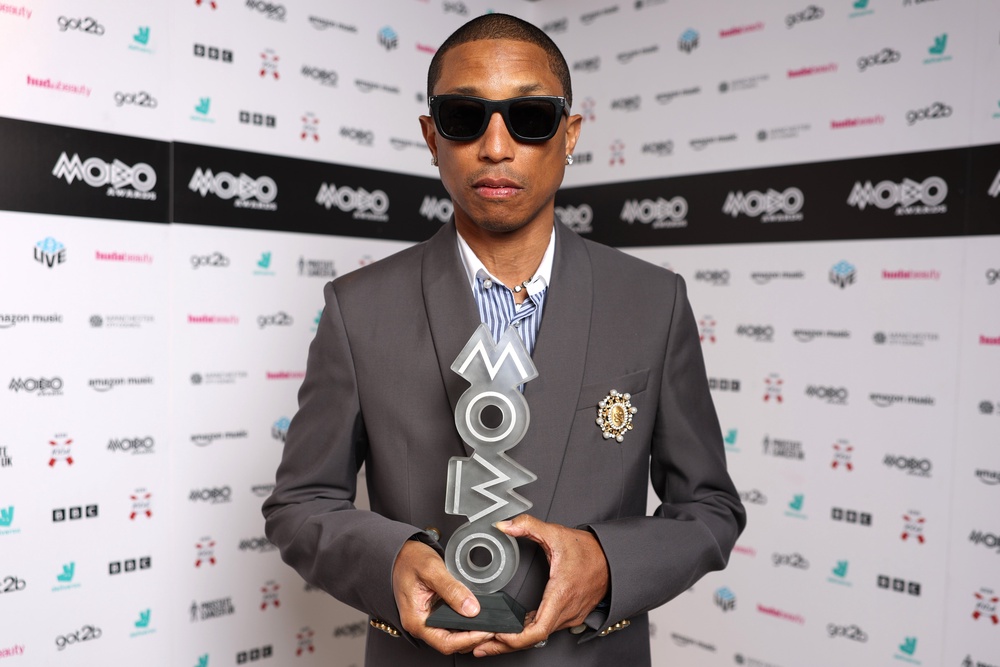 Pharrell Williams received a Mobo Award earlier this year (Getty)