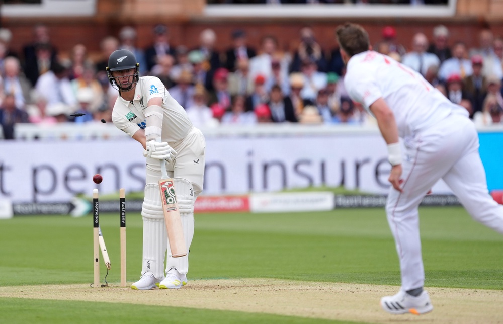 Matt Henry is bowled by Ollie Robinson (Ben Whitley/PA) (PA Wire)