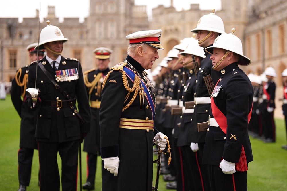 The King spoke of the ‘extraordinary legacy’ of the Royal Marines (Aaron Chown/PA) (PA Wire)