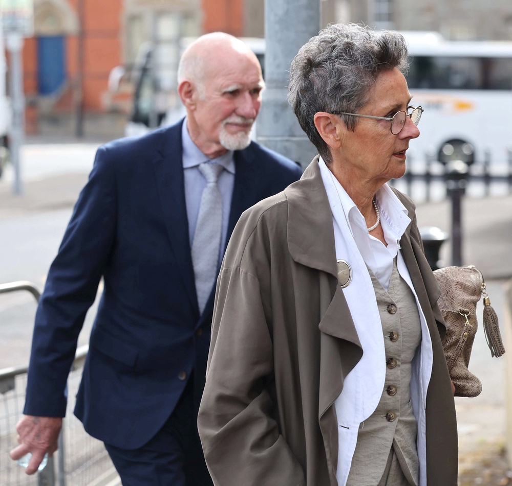 Linda and David Hoy arriving at Newry Crown Court on Friday (Damien Eagers/PA) (PA Wire)