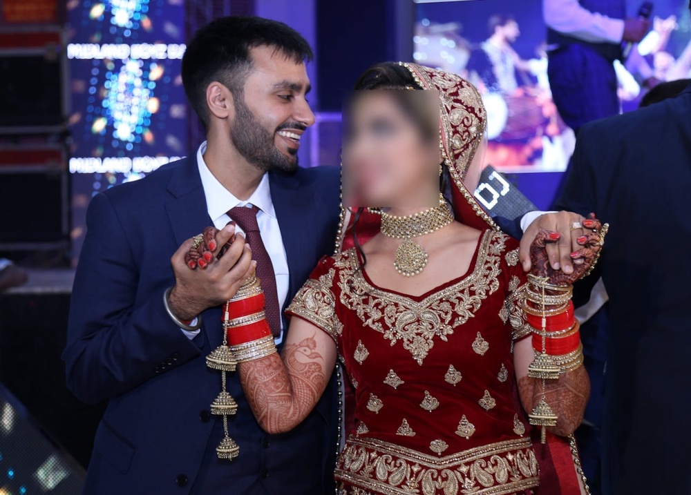 Jagtar Singh Johal and his wife Gurpreet Kaur at their wedding in 2017 (Family/PA) (PA Media)