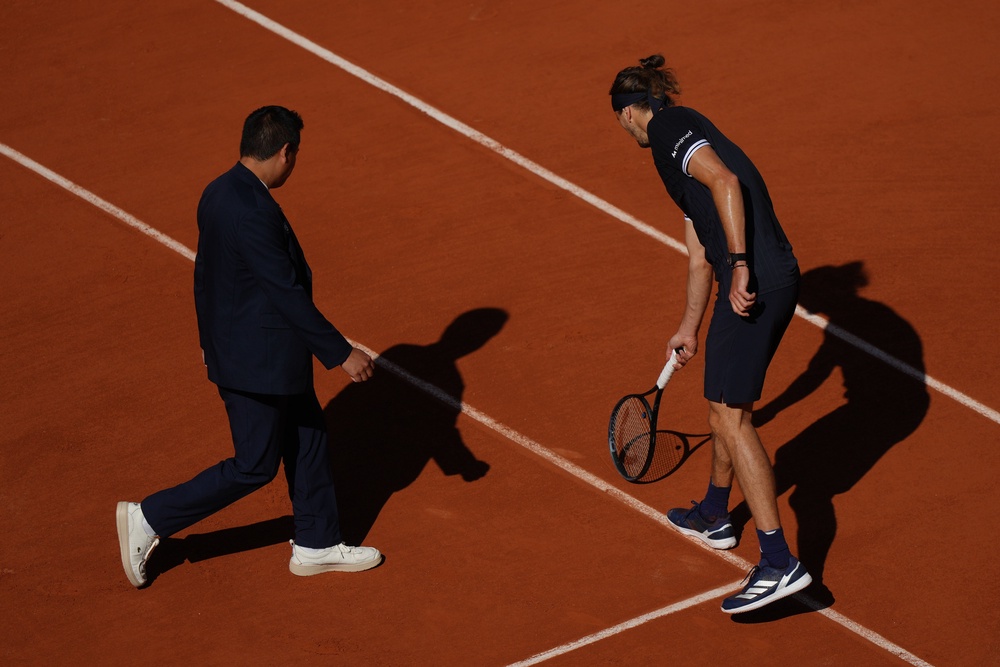 Zverev became increasingly frustrated as line calls did not go his way and was booed for requesting the umpire check multiple times (AP)