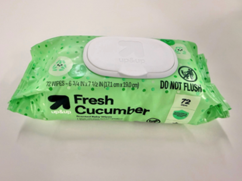 Target’s Up & Up brand cucumber scented baby wipes have been recalled (Target)