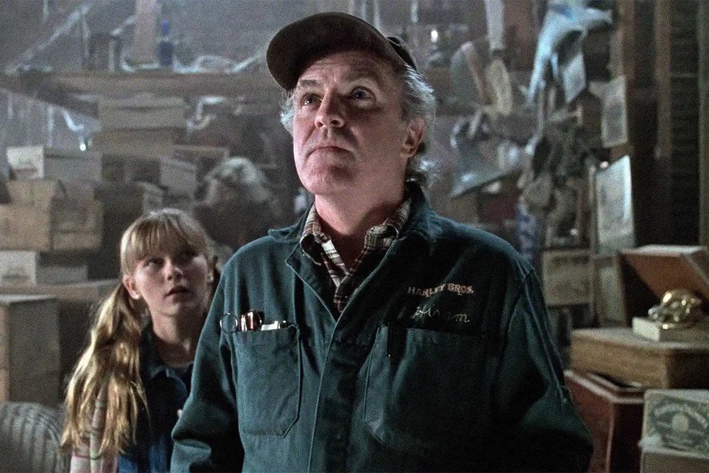 James Handy was found fatally stabbed on a front lawn in LA this week. The son of his girlfriend has been arrested on suspicion of murder. Pictured: Handy in ‘Jumanji’ (Sony Pictures Entertainment)