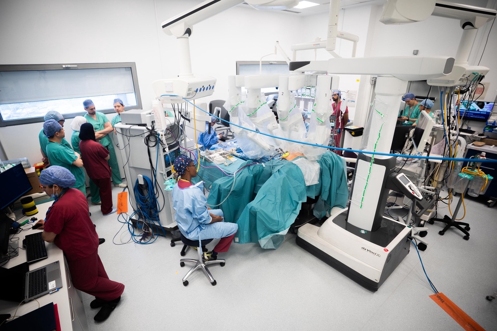The team at work at St Mark’s, the National Bowel Hospital, which is part of London North West University Healthcare NHS Trust (James Manning/PA) (PA Wire)