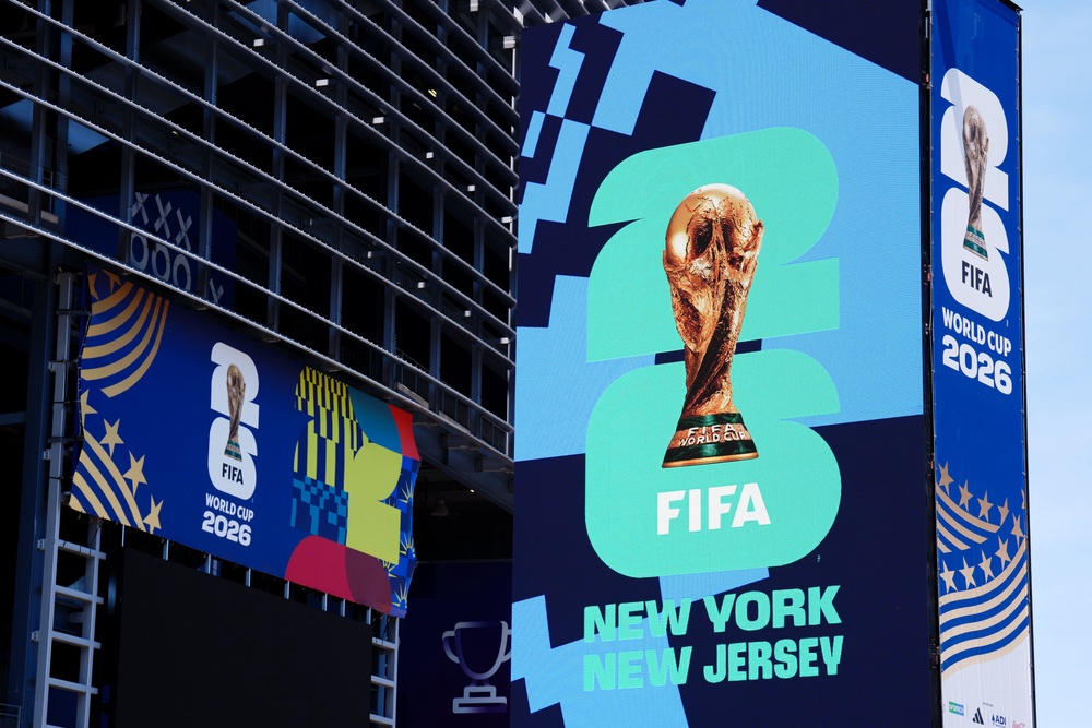 Fifa World Cup signage at the New York New Jersey Stadium in East Rutherford, commonly known as the MetLife Stadium (Andrew Milligan/PA) (PA Wire)