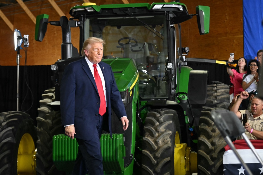 During the interview, the president called the US economy a “renaissance,” despite polls showing most Americans are concerned about the direction the economy is moving in (AFP/Getty)