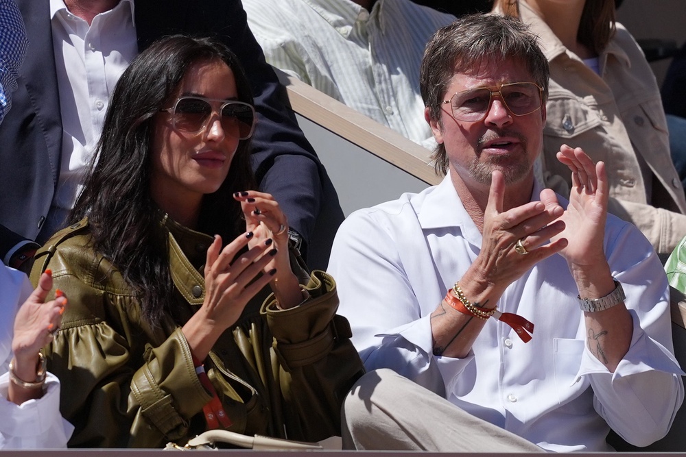 Brad Pitt, right, was in the crowd (Thibault Camus/AP) (AP)