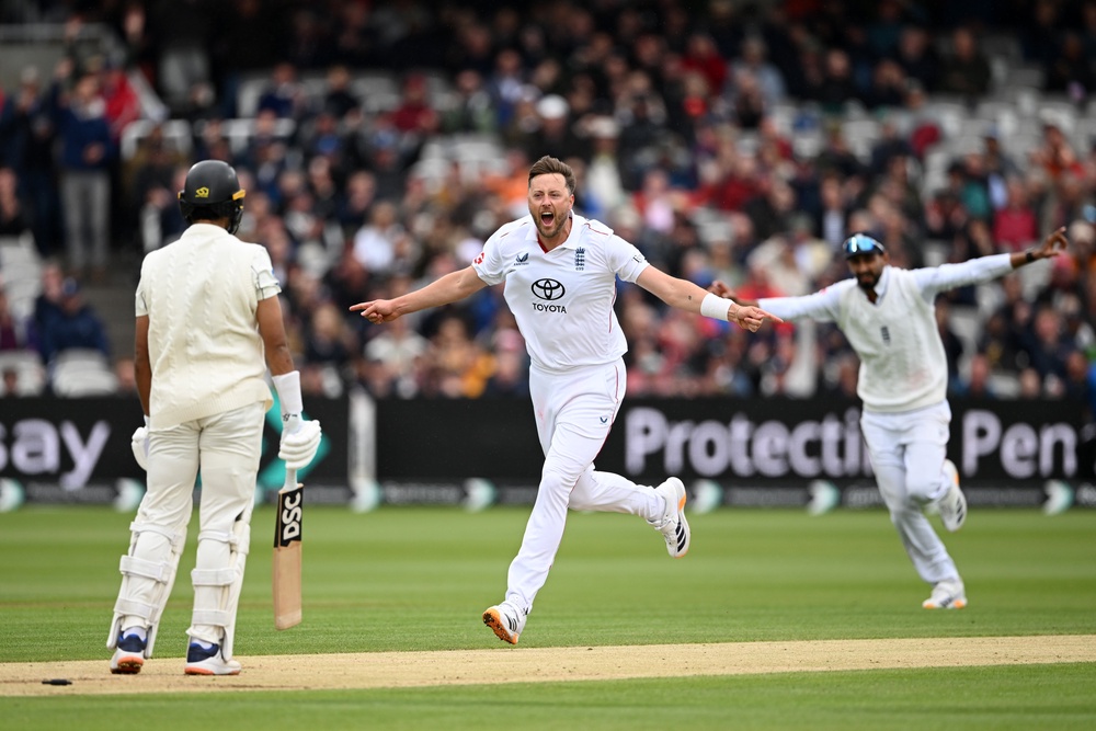 Ollie Robinson struck twice more on day three (Getty)