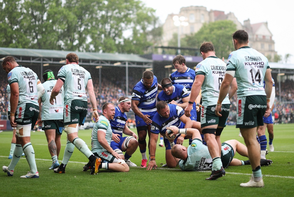 Thomas du Toit's hat-trick ensured Bath will return to the Rec for their semi-final (Getty)