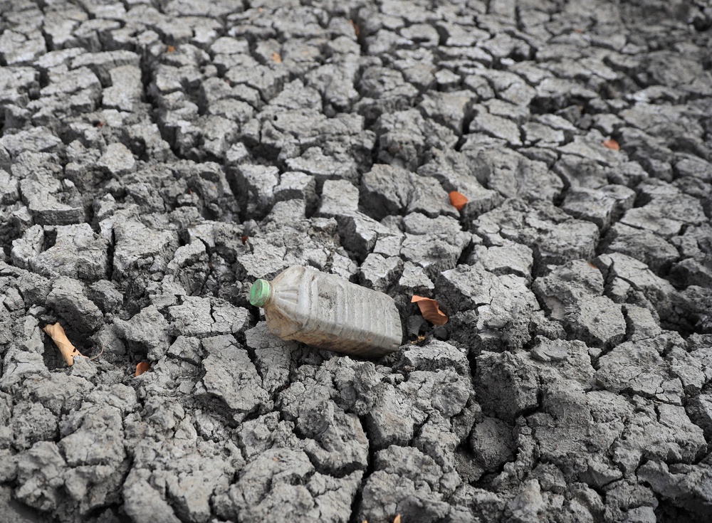A view of cracked ground at a dam, as Zimbabwe is experiencing an El Nino-induced drought (Reuters)