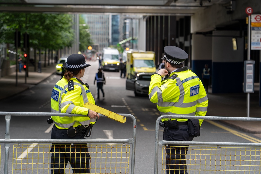 Emergency services at Canary Wharf for the exercise (Counter Terrorism Policing/PA) (PA Media)