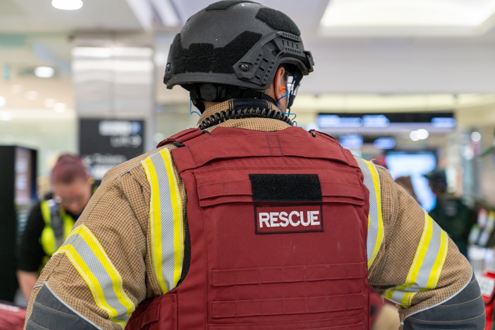 Participants included police officers, firefighters, paramedics and counter-terrorism investigation teams (Counter Terrorism Policing/PA) (PA Media)