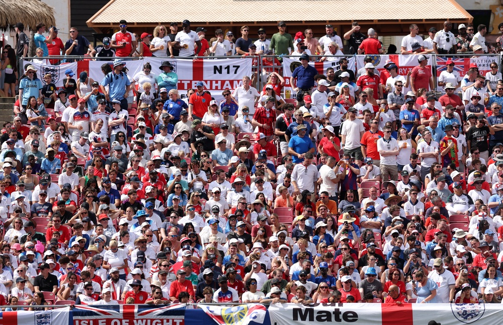 England played New Zealand in Tampa, Florida, at the time of the shooting in Kansas City as part of friendly matches ahead of the World Cup beginning (Reuters)