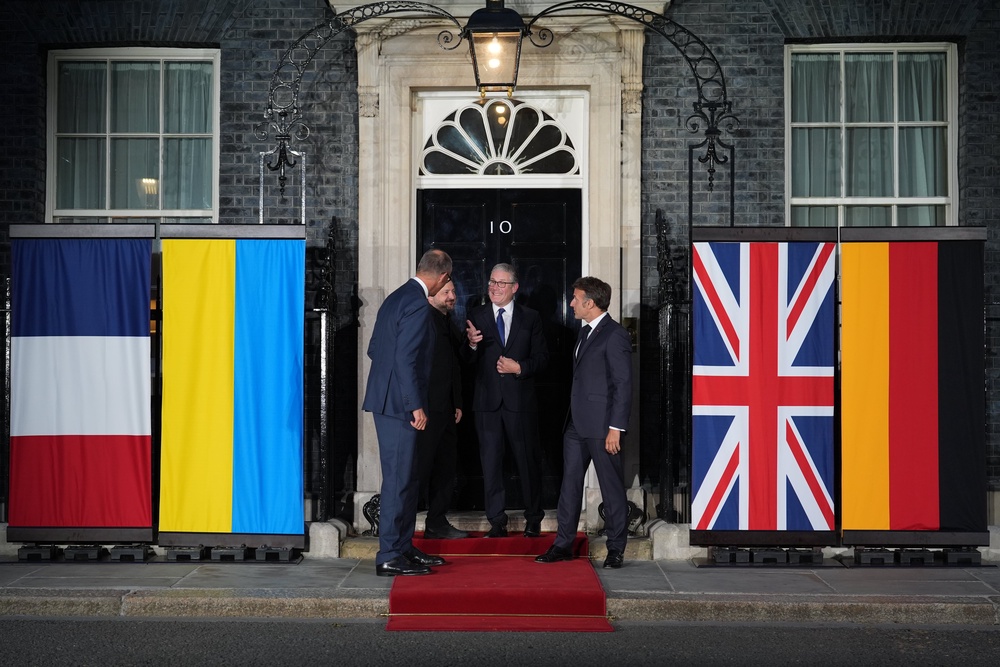 The four leaders leave No 10 (Lucy North/PA) (PA Wire)