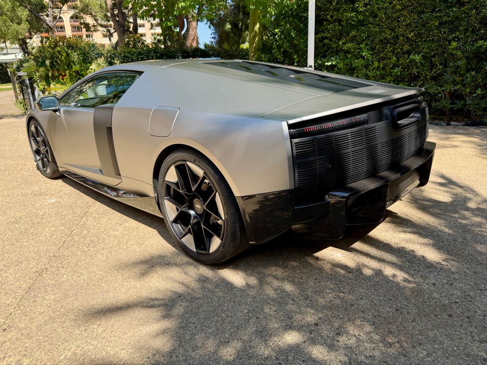 The Audi Nuvolari is made of carbon fibre, with anodised aluminium front and rear sections (Steve Fowler)
