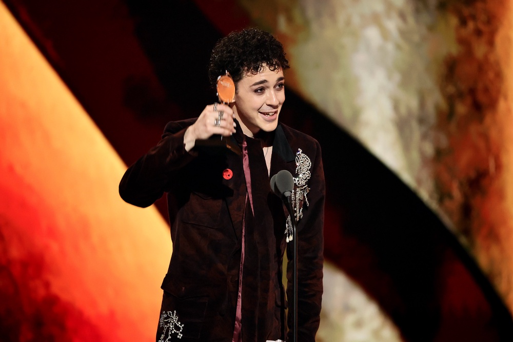 Ali Louis Bourzgui took home the Best Performance by an Actor in a Featured Role in a Musical award for ‘The Lost Boys’ (Getty)