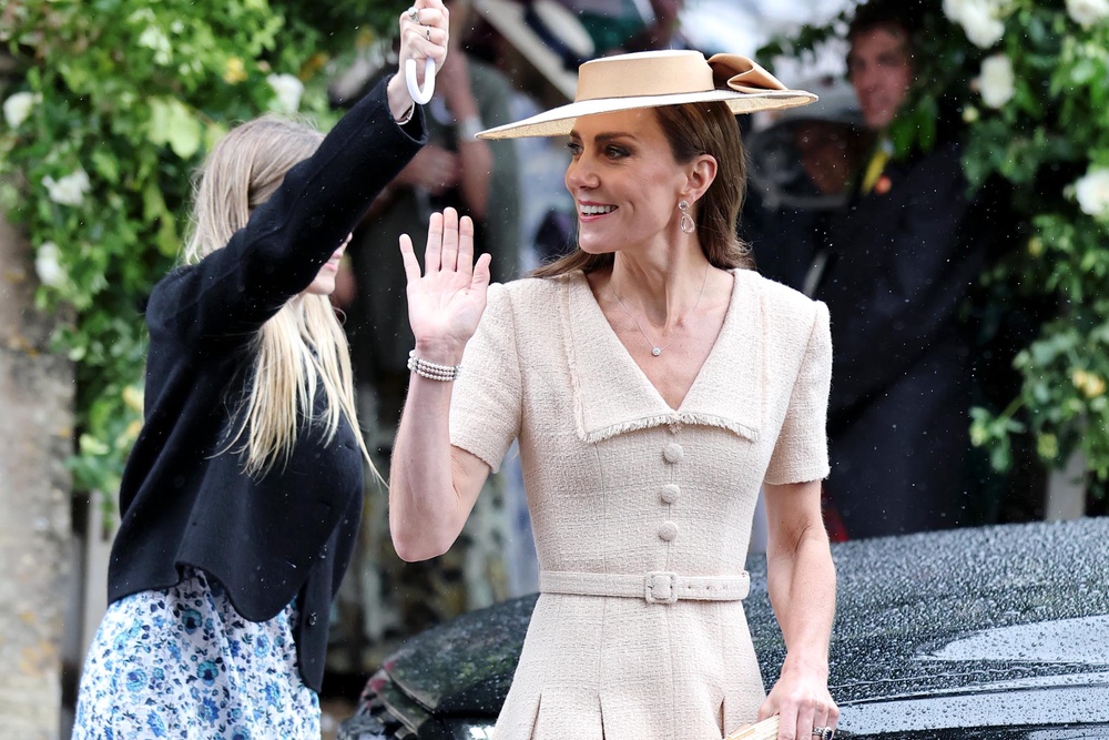Kate at the royal wedding of Peter Phillips and Harriet Sperling in the Cotswolds (Getty)