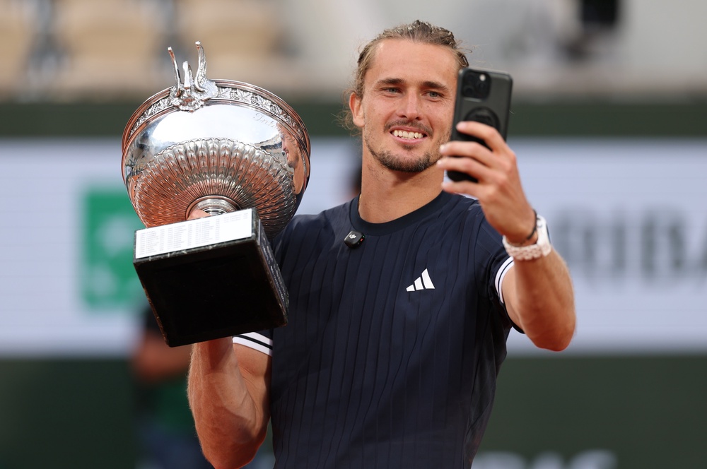 Zverev won his first grand slam final at the French Open by beating Flavio Cobolli in five sets (Getty)