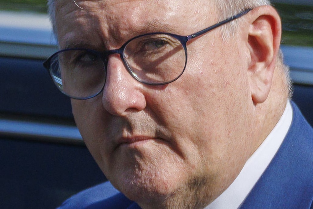 Sir Jeffrey Donaldson sat in court as the interviews were played (Liam McBurney/PA) (PA Wire)