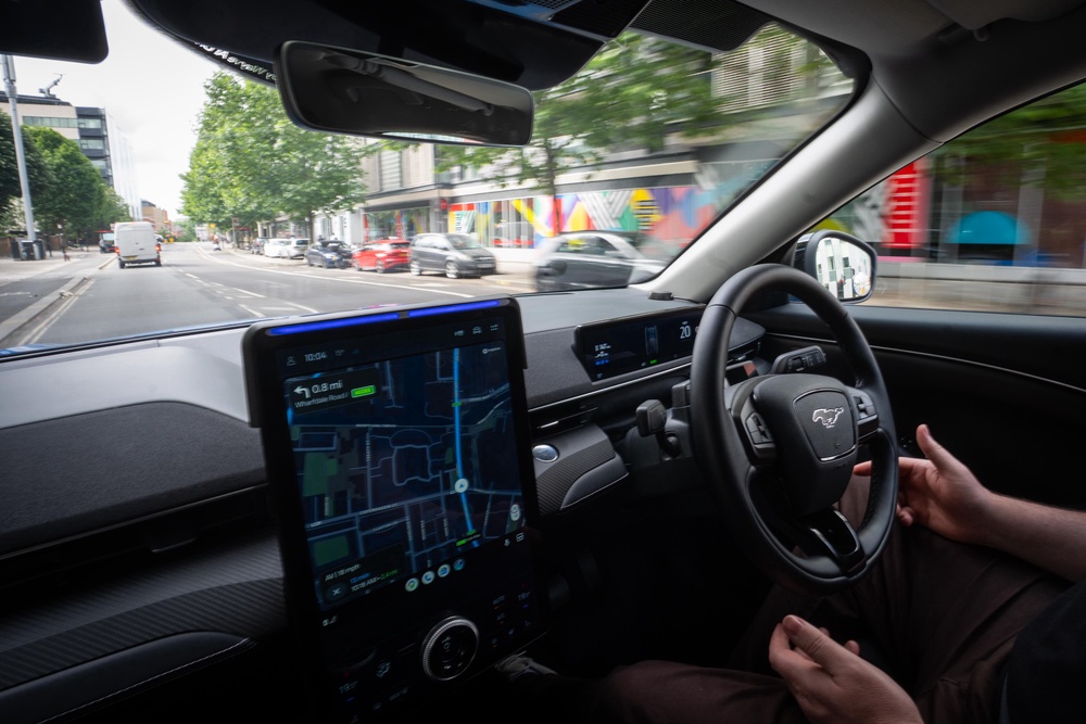 A human supervisor did not need to intervene during a 15-minute demonstration journey on Friday (James Manning/PA Wire)