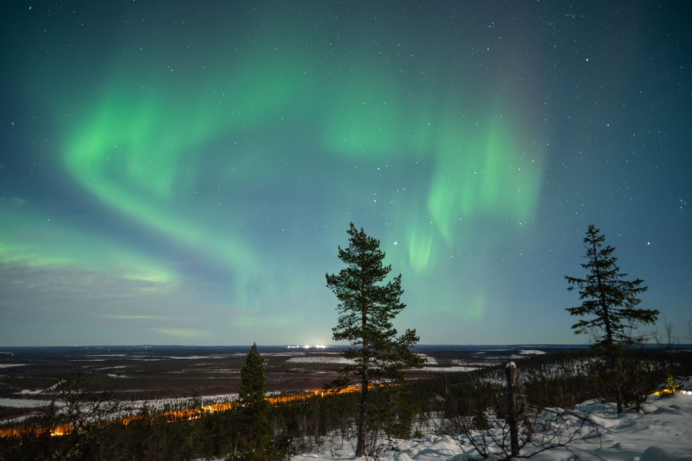 Northern lights illuminating the night sky over the Levi region in Lapland (AFP/Getty)