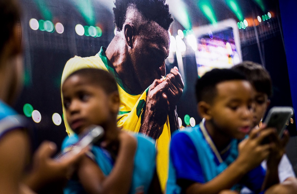 Vini Jr, shown in the background, is one of Brazil’s most-popular players (AFP/Getty)