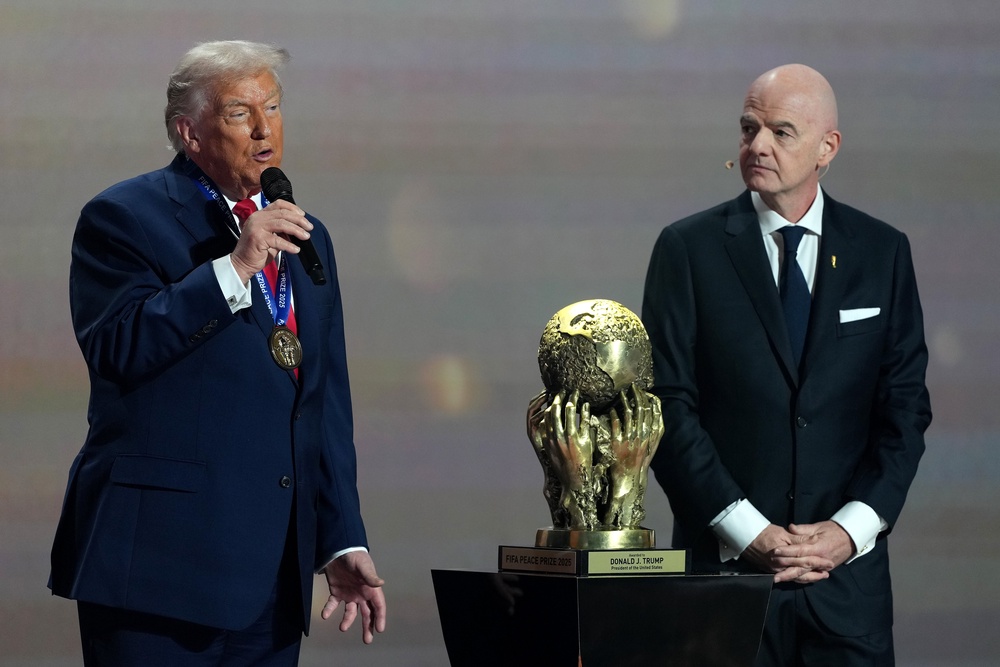 Trump receiving the Fifa Peace Prize has become a punchline (Getty)