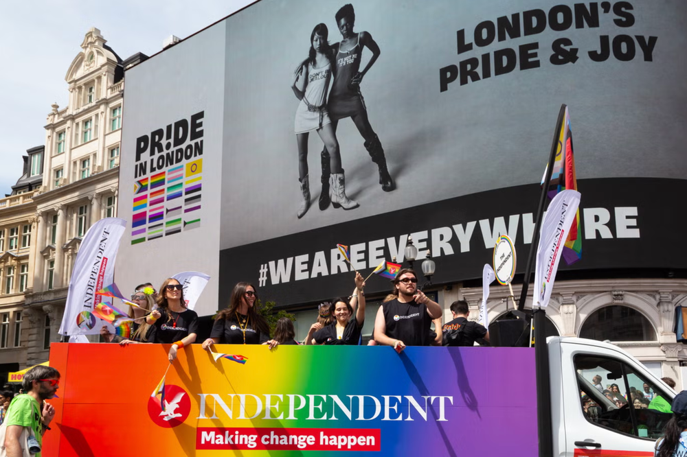 Image from: London Pride live: Thousands to line streets for iconic LGBTQ+ march