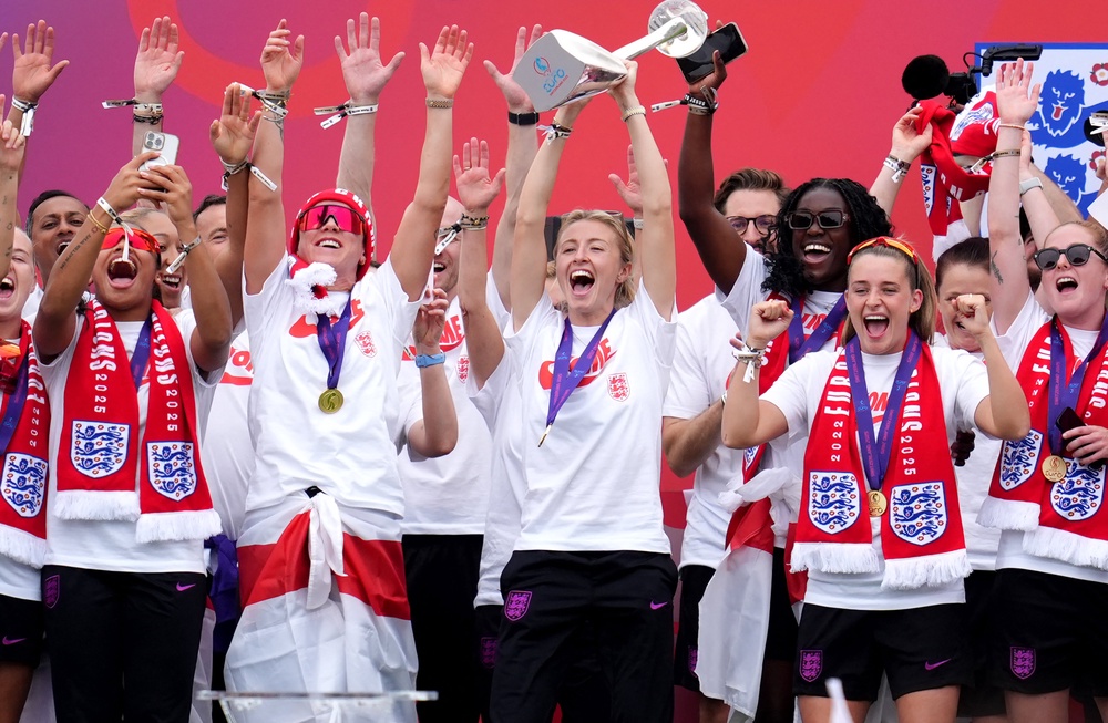 The success of the Lionesses has put women’s achievements on the pitch front and centre (AFP/Getty)