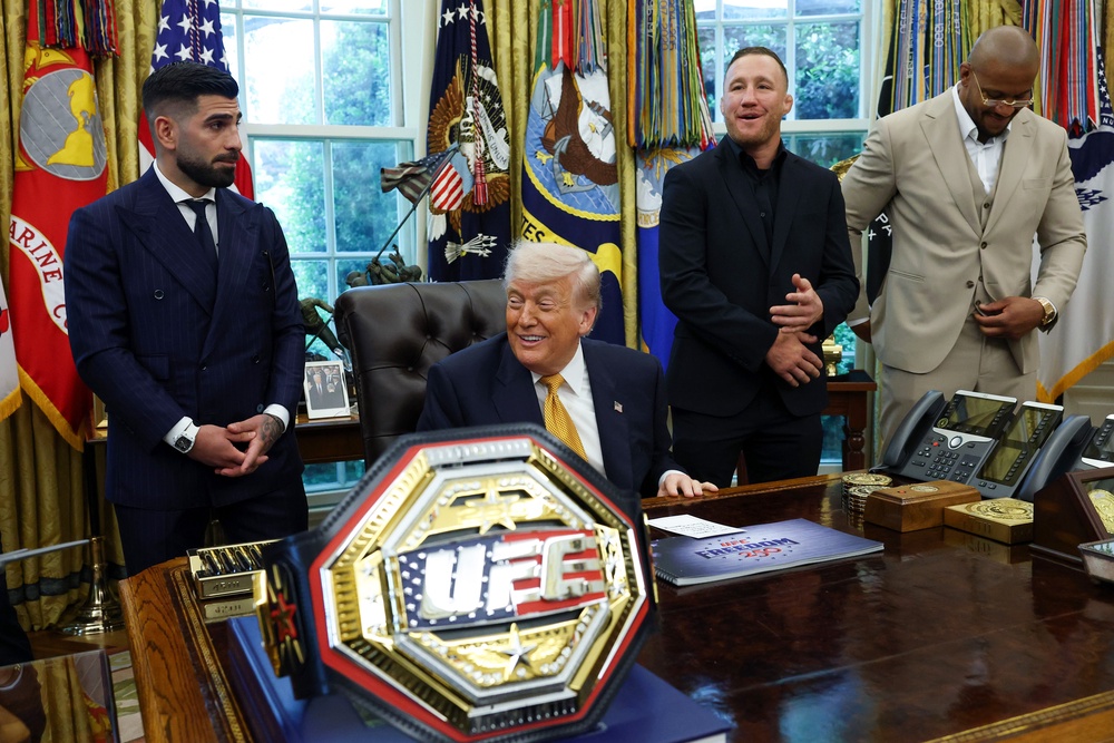 Image from: UFC Freedom 250 press conference LIVE: Dana White ends Lincoln Memorial event after divorce insult