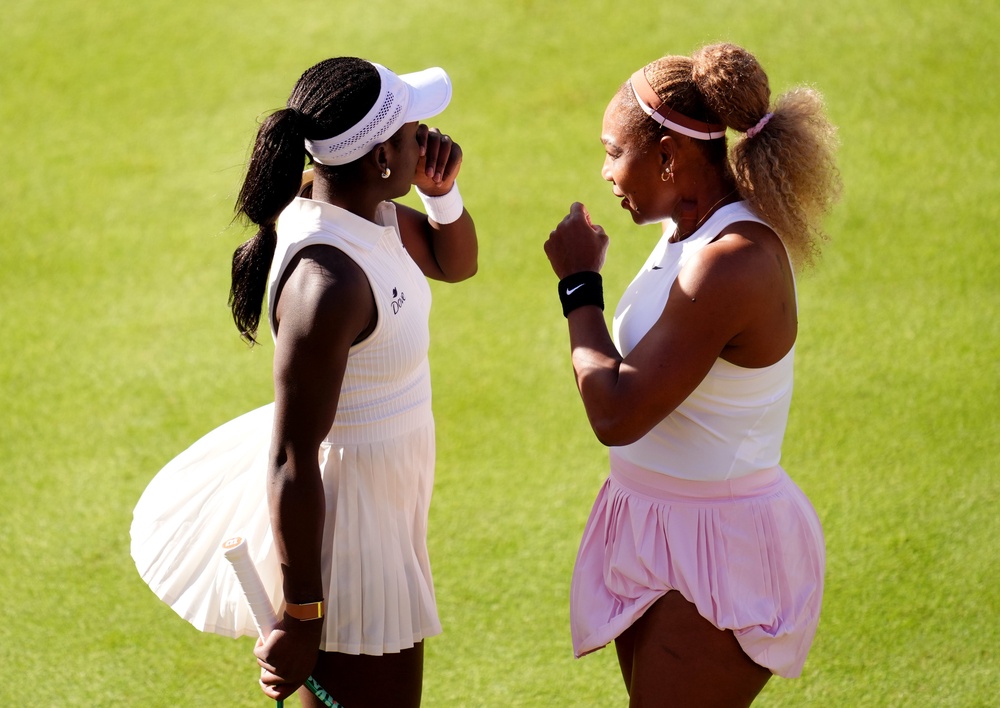 Victoria Mboko, left, was impressed by her partner (Adam Davy/PA) (PA Wire)