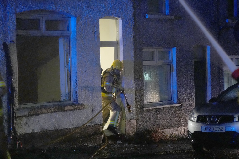 Disorder spread across Belfast as a man was charged in connection with a stabbing on Monday (PA)
