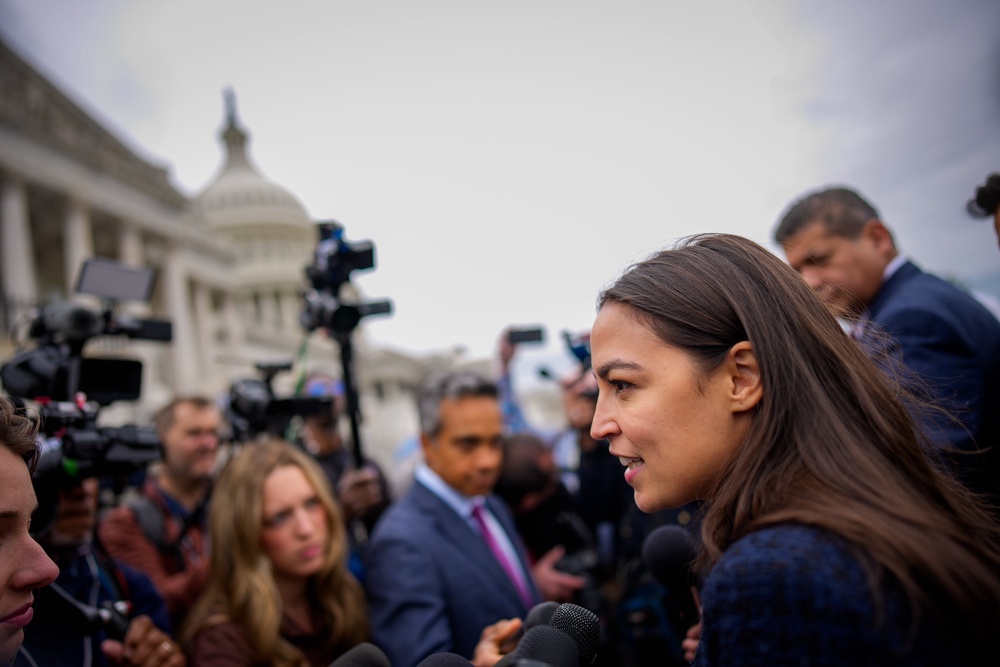 Rep. Alexandria Ocasio-Cortez (D-N.Y.) accused the president of jinxing the Knicks. (Getty)