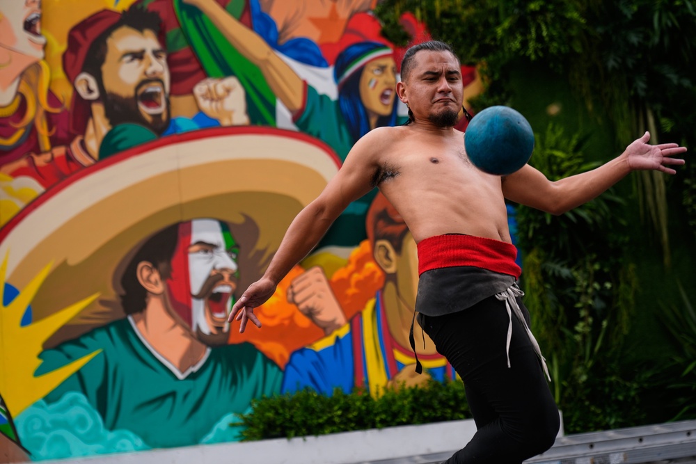 Soccer fans buzzed with excitement as they strolled through Mexico City's streets, snapping photos in front of the most famous monuments while donning their teams’ colors. (Associated Press)