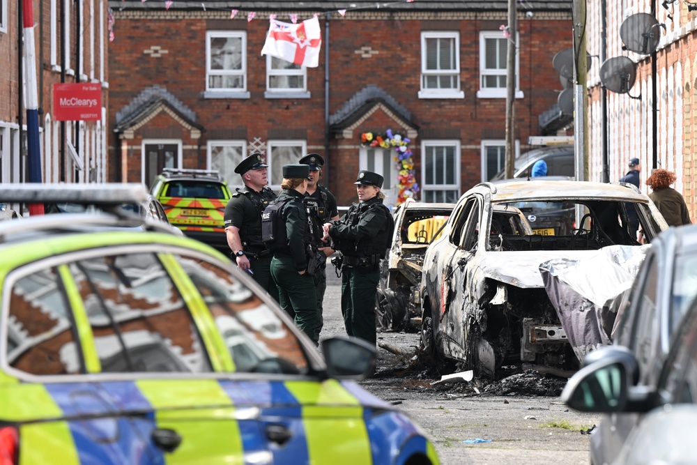 Belfast saw disorder on Tuesday evening following the knife attack (Getty)
