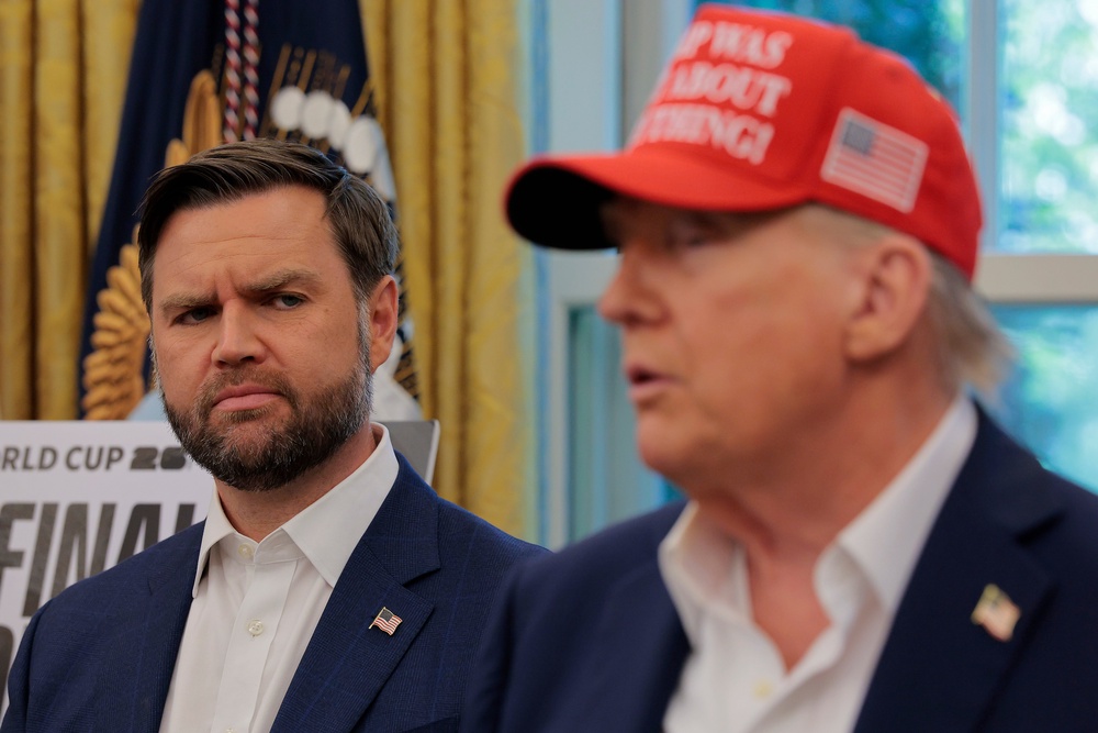 Vice President JD Vance led a meeting in the White House Situation Room last summer, where he declared MAGA’s anger over the handling of the Jeffrey Epstein case ‘a huge problem’ for the Trump administration, according to the book (Getty Images)