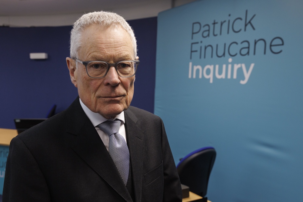 Inquiry chairman Sir Gary Hickinbottom in the Bradford Court Hearing Centre, Belfast (Liam McBurney/PA) (PA Wire)